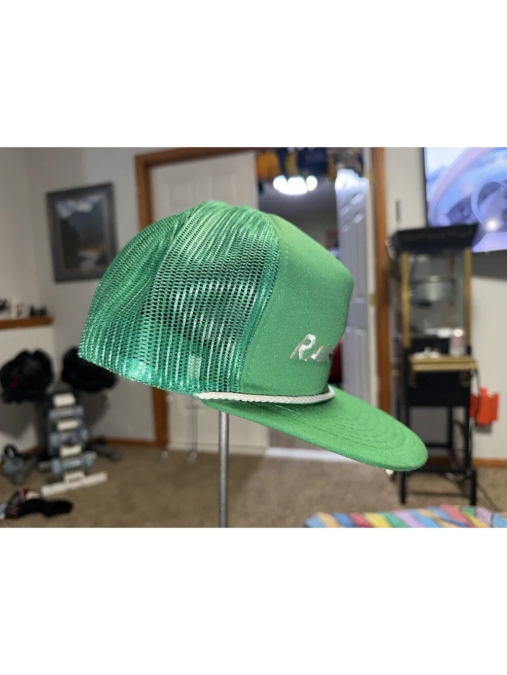 Vintage Rain Bird Snapback Trucker Hat, Irrigation w/ Rope
